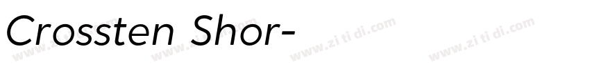 Crossten Shor字体转换 Crossten Shor字体转换